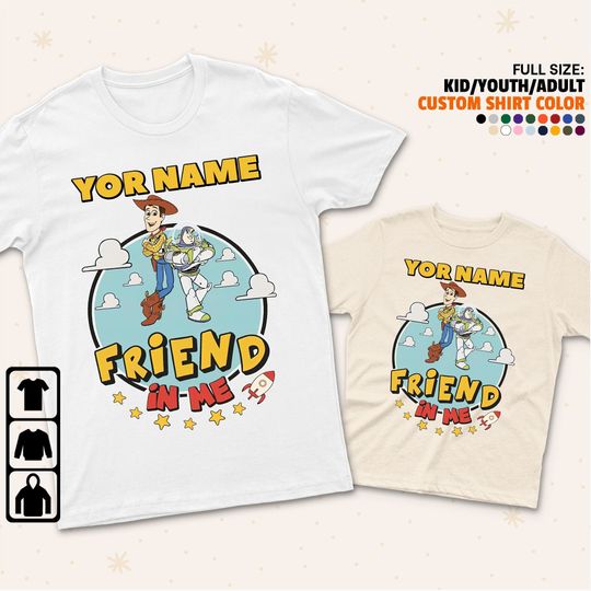 Discover Personalized Lightyear Buzz And Woody Disney Shirt, Disney Family Matching Shirt