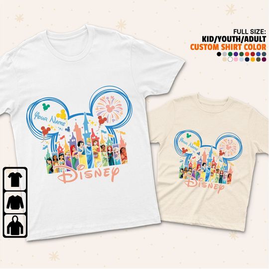 Discover Personalized Disneyland Princess Disney Shirt, Disney Family Matching Shirt