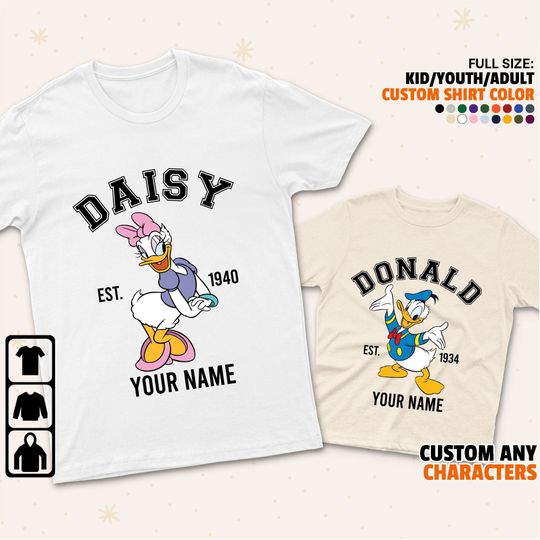 Discover Personalized Disney Collection Characters Disney Shirt, Disney Family Matching Shirt