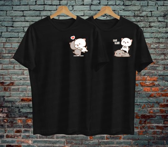 Discover Cat Heart Couple Shirt, Cute Matching T-shirt