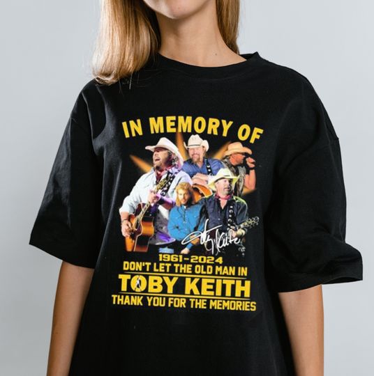 Discover Vintage Toby Keith in Memory Of 1961-2024 T-shirt