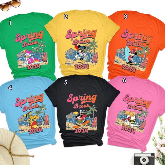 Retro Spring Break 2024 Shirt, Spring Vibe Mouse And Friends Cute Shirt