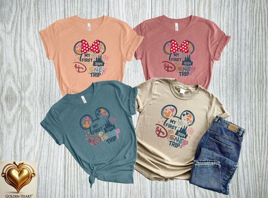 My First Disney Trip 2024 Shirt, Custom Disney Family Vacation Shirt