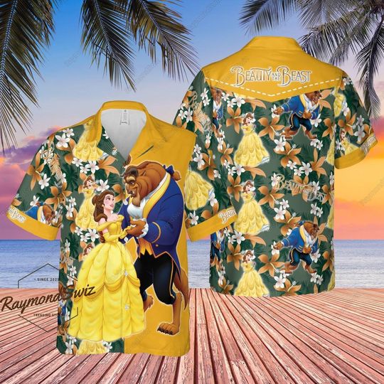 Beauty And The Beast Hawaiian Shirt, Belle Button Shirt, Princess Belle Summer Shirt