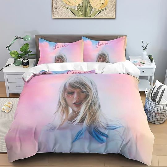 Discover Pink Taylor Bedding Set For swiftiee