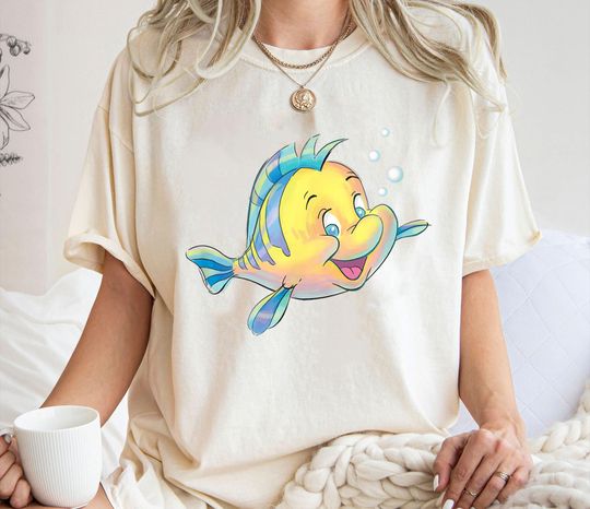 Discover Flounder Bubbles Shirt, The Little Mermaid T-Shirt
