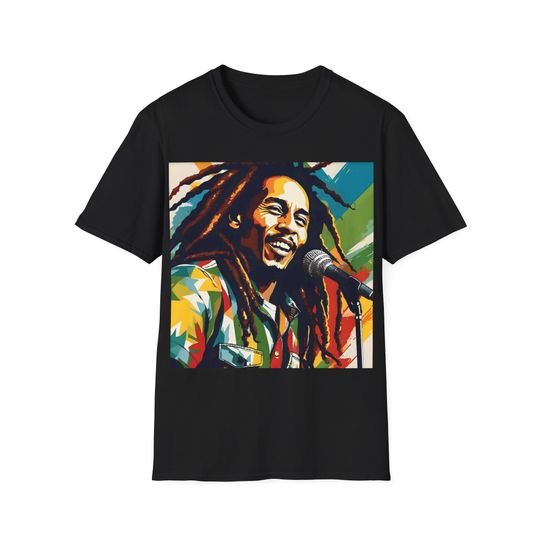 Discover NEW! Bob Marley One Love Vibrant Unisex Softstyle T-Shirt #36