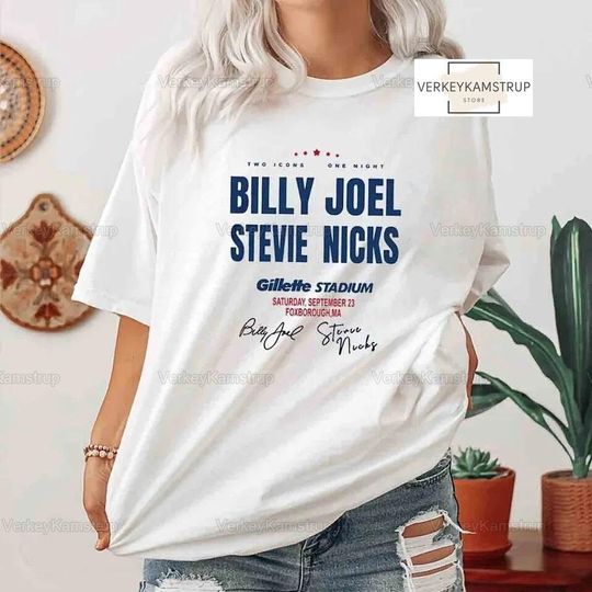 Discover Billy Joel Stevie Nick Tour Tshirt, Billy Joel Merch Shirt