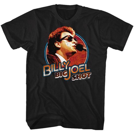Billy Joel Big Shot Black Adult T-Shirt