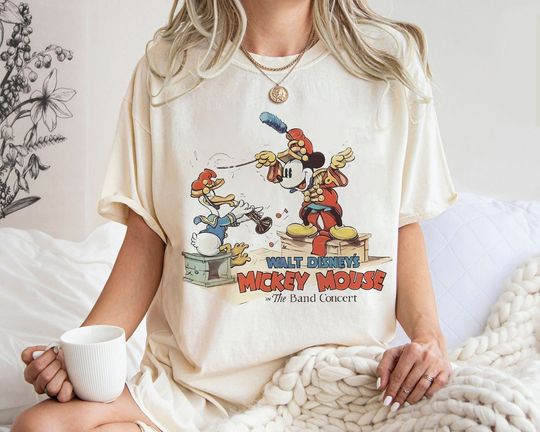 Discover Vintage Mickey Mouse Band Concert Shirt