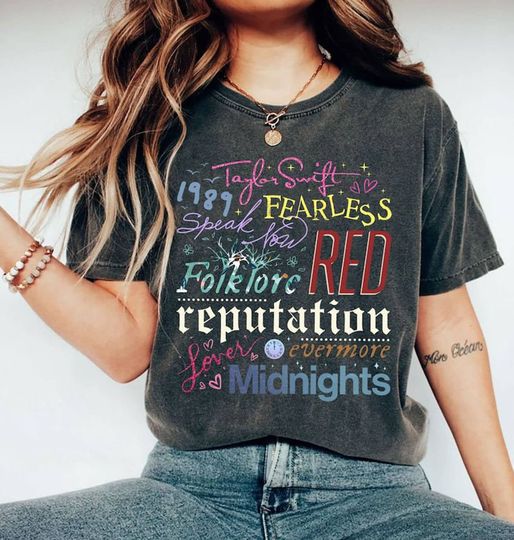 Discover Taylor Eras Tour Album Shirt, Taylor taylor version T Shirt