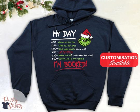 Discover My Day I'm Booked Funny funny character Christmas Hoodies