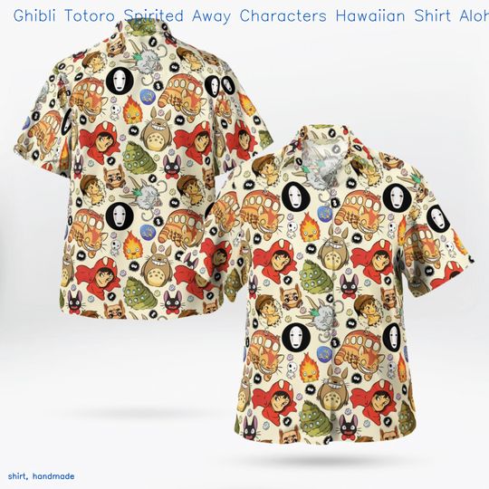 Ghibli Totoro Spirited Away Characters Hawaiian Shirt Aloha Shirt