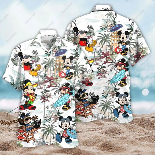 Discover Mickey Hawaiian Shirt, Mickey Summer Shirt, Disney Mickey Shirt