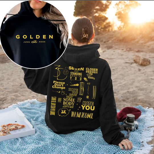 Discover Jungkook Golden Album Tracklist Hoodie, JungKook Golden