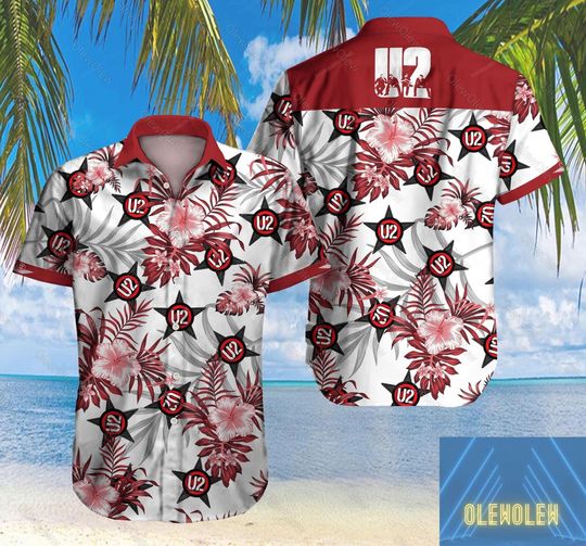 U2 Button Shirt, U2 Hawaiian Shirt, U2 Rock Band Tour Shirt