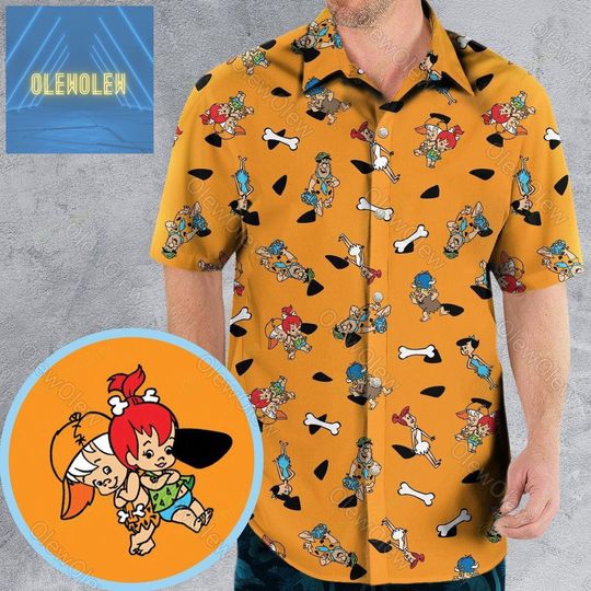 The Flintstones Hawaiian Shirt, Summer Beach Shirt