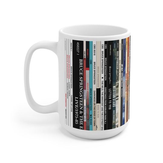15 oz Bruce Springsteen Vinyl Albums Mug