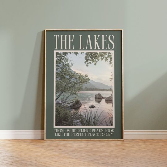 Discover The Lakes Taylor Digital Poster Print Windermere Peaks