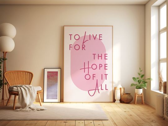 Discover Printable Taylor Poster: Song Lyrics Prints, Hot Pink Preppy Art