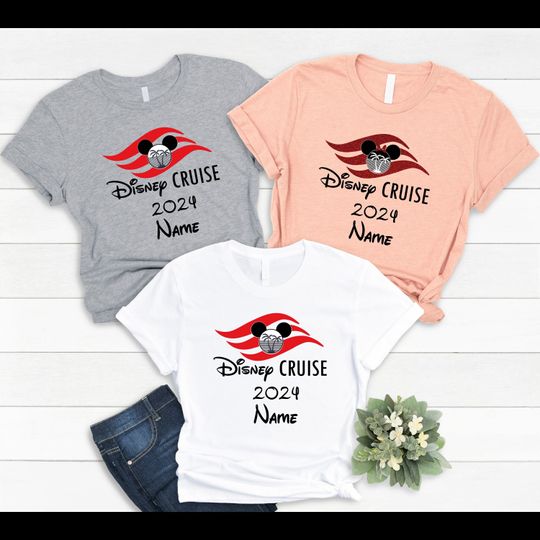 Disney Family Cruise Vacation Shirts, Personalized Disney Cruise Trip Shirts, Disneyland 2024 Shirt