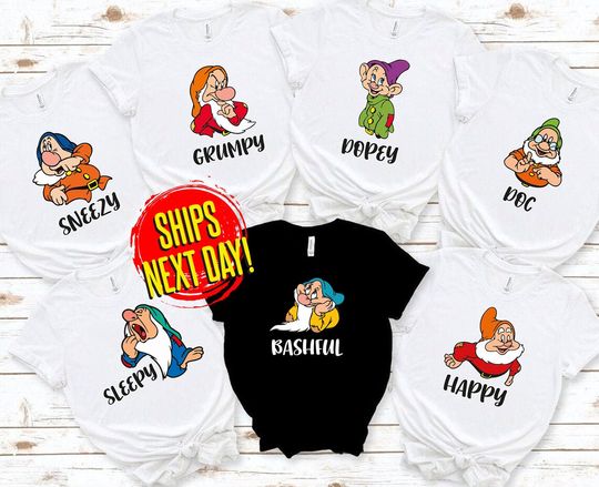 Seven Dwarfs Shirts, Seven Dwarfs, Disney Group Shirts, Snow White, Disney Family Shirts