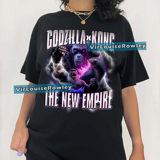 Discover God zilla and Kong The New Empire 2024 Shirt, God zilla X Kong Shirt