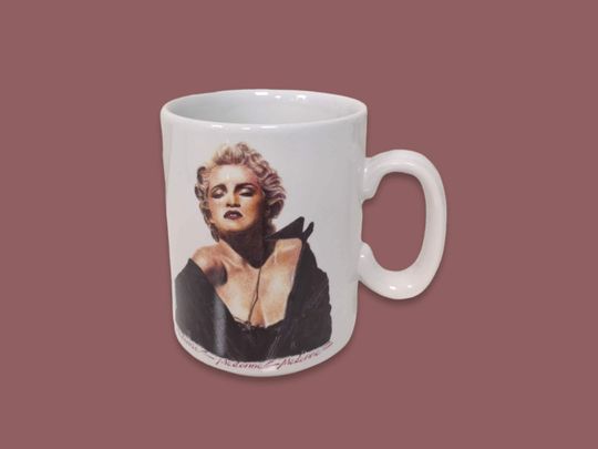1990's Popstar Madonna Ciccone Tea Mug | Madonna Marylin Monroe look alike coffee cup in mint condition The nineties