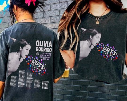 Olivia Rodrigo Guts Tour 2024 Shirt, Olivia Rodrigo Double Sided Shirt