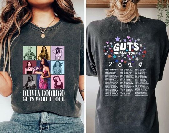 Olivia Rodrigo Guts Tour 2024 Shirt, Olivia Rodrigo Double Sided Shirt