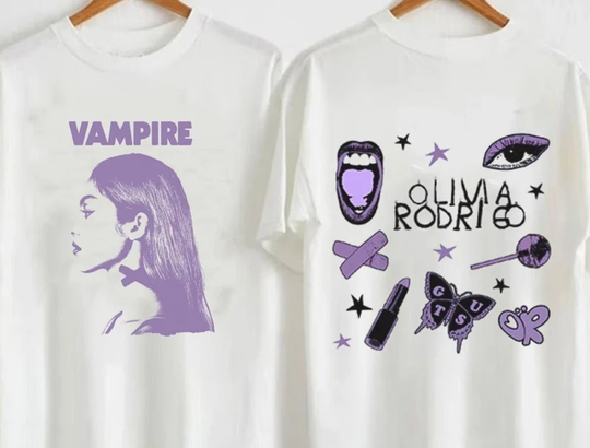 Discover Olivia Rodrigo Guts Tour 2024 Shirt, Olivia Rodrigo Double Sided Shirt