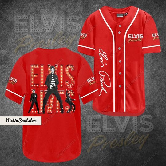 The King Rock And Roll Elvis Presley Baseball Jersey