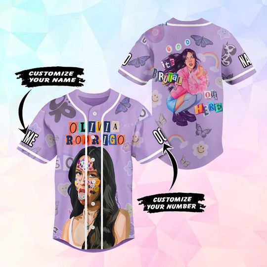 Personalized Olivia Rodrigo Guts Tour 2024 Baseball Jersey