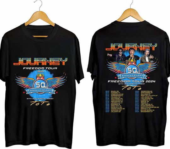 Discover Journey Freedom Tour 2024 Double Sided T-shirt