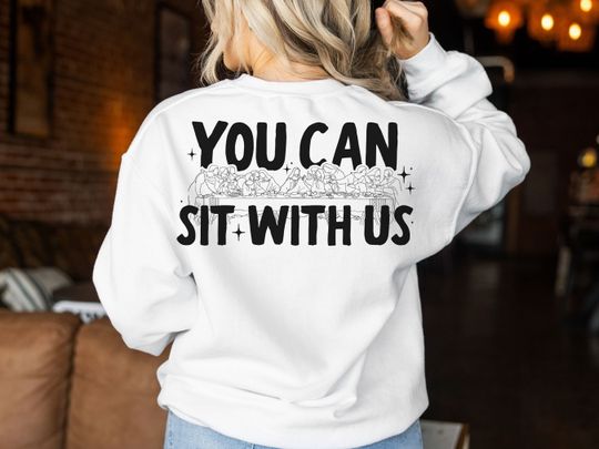 You Can Sit With Us Sweatshirt, Retro Christian Sweatshirt