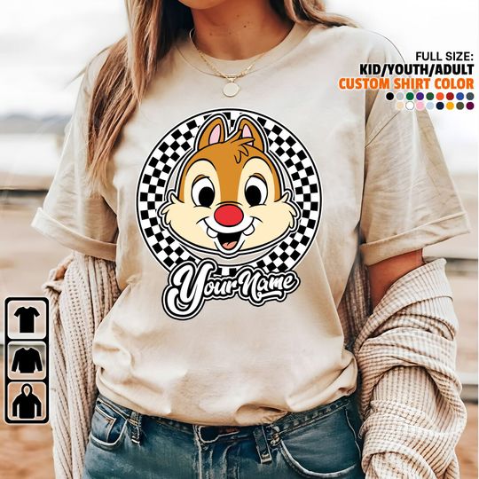 Custom Chip And Dale Double Unisex T-Shirt, Sweatshirt, Hoodie, Chip And Dale Double Trouble Disney Couple Hoodie, Disney Valentine's Tee