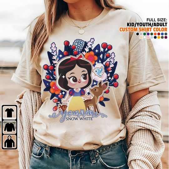Personalized Snow White Princess Disney Shirt, Disney Family Matching Shirt