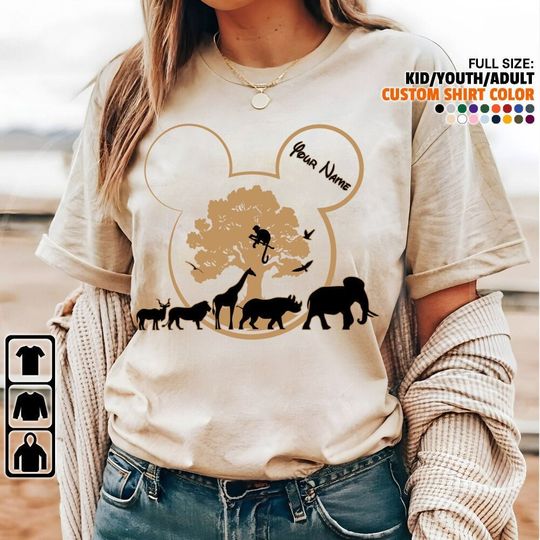 Personalized Disney Animal Kingdom Boy Disney Shirt, Disney Family Matching Shirt