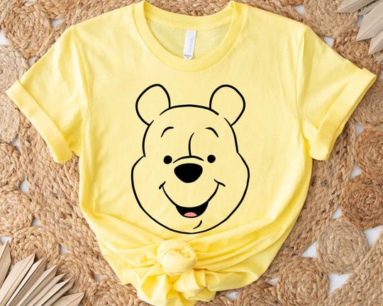 Discover Disney Winnie The Pooh Pooh Bear Large Happy Face Shirt