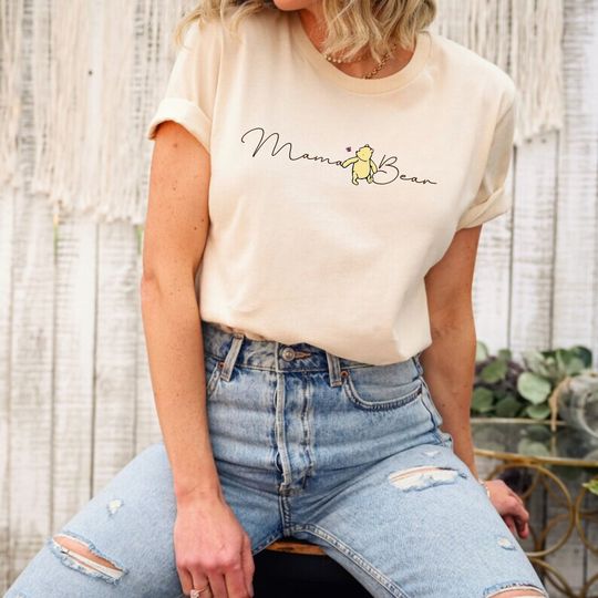 Discover Mama Bear Winnie the Pooh Shirt Mama Shirt for Mothers Day