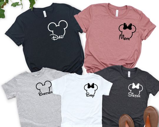 Discover Disney Family Shirts, Mickey and Minnie Pocket Shirt