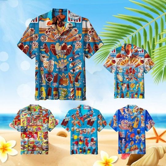 Hawaiian Shirt Ice Cream Hawaiian Shirts Men's Hawaiian Shirt