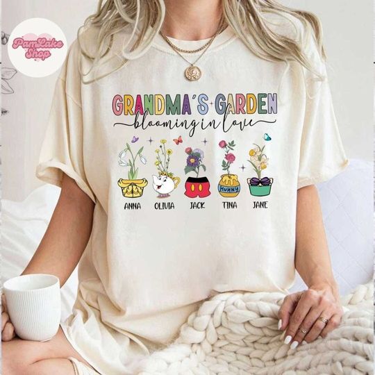 Personalized Disney Grandma's Garden Shirt, Gift for Grandma, Mother's Day Gift