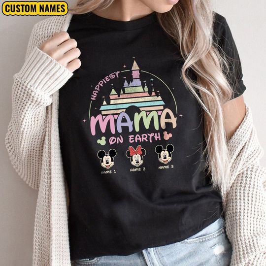 Disney Castle Mama With Kids Name Shirt, Best Mother, Mother's Day Gift