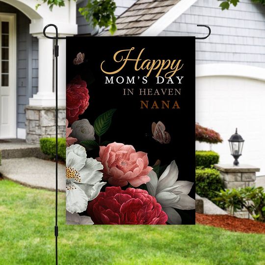 Happy Mom's Day In Heaven, Happy Mother's Day Garden Flag | Flag for the Garden | Gift for Mom
