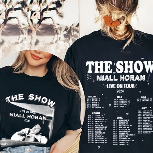 Niall Horan The Show 2024 Shirt, Both Side - Niall Horan Full Tracklist Tour 2024