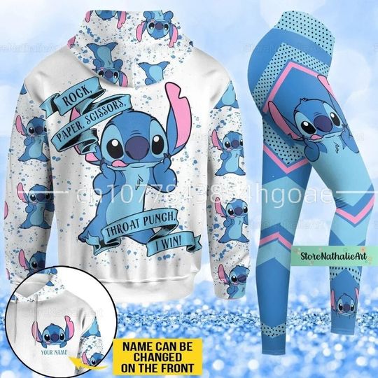Personalized Disney Stitch Hoodie Legging Set