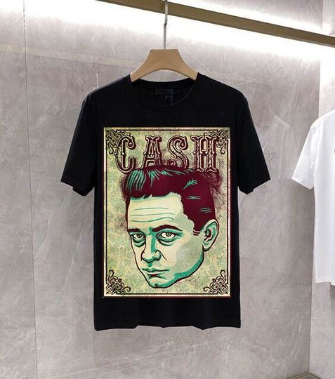 JOHNNY CASH T Shirt Tee Tshirt Shirt 1980s Rock Vintage