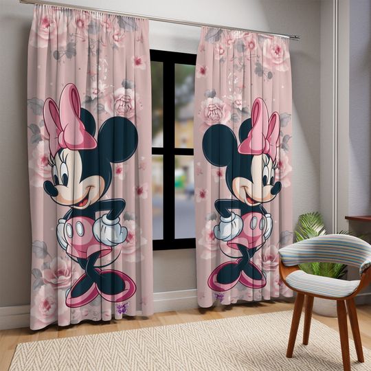 Minnie Mouse Curtains,Disneyland Curtains,Daisy Curtains