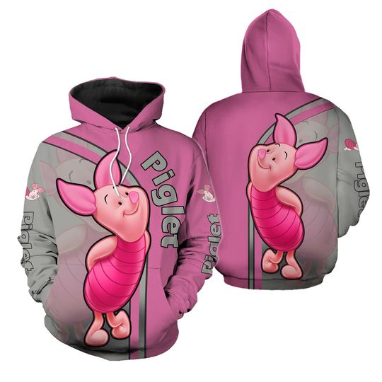 Piglet Disney Winnie The Pooh 3D Hoodie